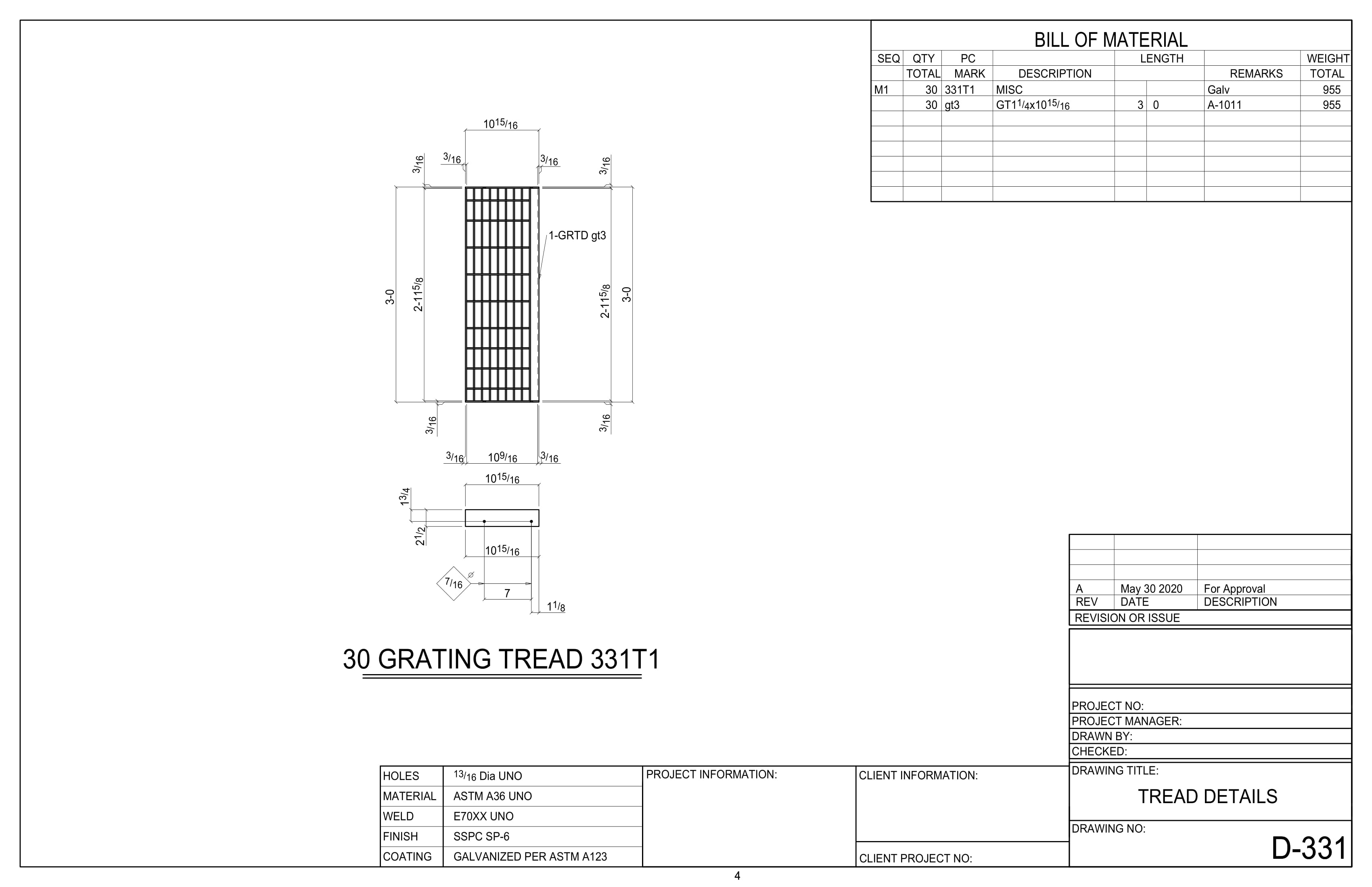 Grating Drawings Notes Sample Drawings - Cogent